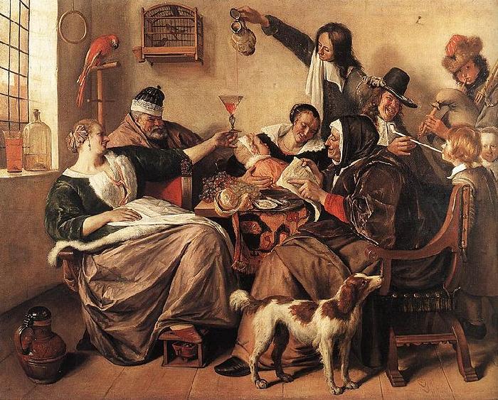 Jan Steen The way you hear it is the way you sing it oil painting picture